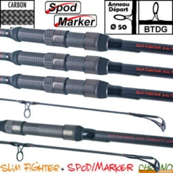 Set Canne Carp Design Slim Fighter Evo 12' 3lbs (x3) + Evo Spod/Marker 12' 5lbs