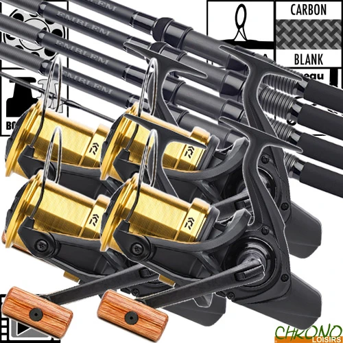 Ensemble Daiwa New Emblem Carp 50mm 12' 3.5lbs 45 SCW Gold (les 4) 1 Ensemble Daiwa New Emblem Carp 50mm 12' 3.5lbs 45 SCW Gold (les 4)