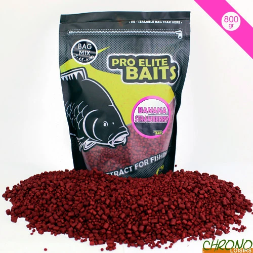 Pellets Pro Elite Baits Banana & Strawberry Mixed 800g 1 Pellets Pro Elite Baits Banana & Strawberry Mixed 800g