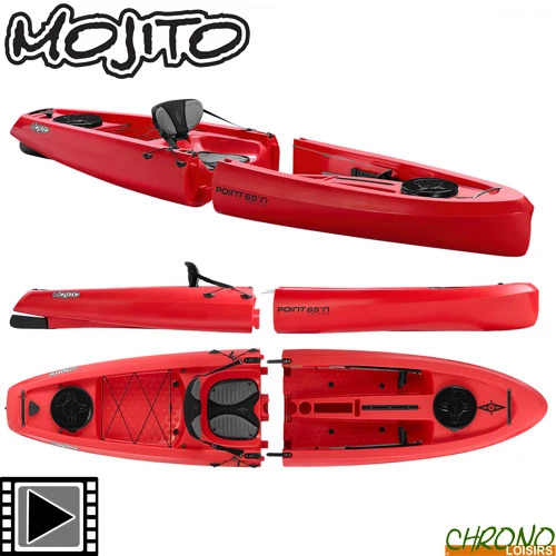 Kayak Point 65°N Mojito Solo Sit-On-Top Modulable Rouge 1 Place 1 Kayak Point 65°N Mojito Solo Sit-On-Top Modulable Rouge 1 Place