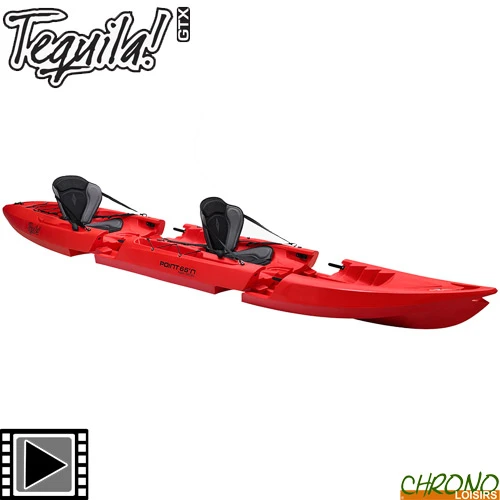 Kayak Point 65°N Tequila GTX Duo Sit-On-Top Modulable Rouge 2 Places 1 Kayak Point 65°N Tequila GTX Duo Sit-On-Top Modulable Rouge 2 Places