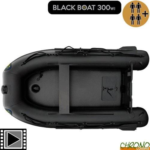 Bateau Gonflable Carp Spirit Black Boat 300WI Plancher Air 1 Bateau Gonflable Carp Spirit Black Boat 300WI Plancher Air