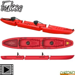 Kayak Point 65°N Falcon Duo Sit-On-Top Modulable Rouge 2 Places