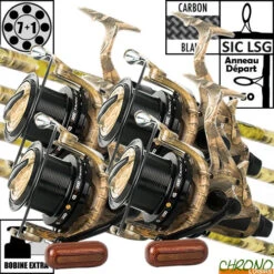 Ensemble Carp Design Slim Fighter Camo 13' 3.5lbs GFR9000 (les 4)