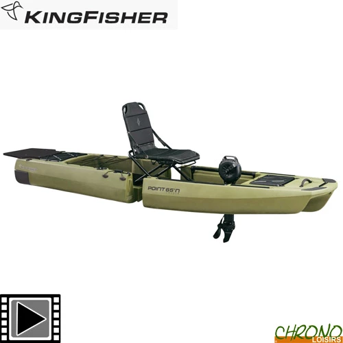 Kayak Point 65°N KingFisher Mer Solo Modulable Vert Armée 1 Place 1 Kayak Point 65°N KingFisher Mer Solo Modulable Vert Armée 1 Place