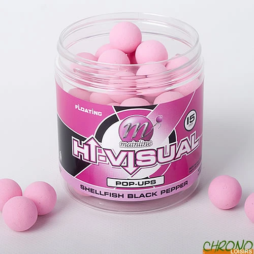 Pop Ups Mainline Washed Out Pink - Shellfish Black Pepper 15mm 250ml 1 Pop Ups Mainline Washed Out Pink - Shellfish Black Pepper 15mm 250ml