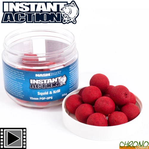 Pop Ups Nash Instant Action Squid & Krill 15mm 35g 1 Pop Ups Nash Instant Action Squid & Krill 15mm 35g