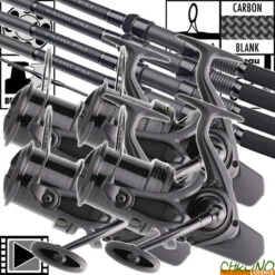 Ensemble Daiwa New Emblem Carp 50mm 13' 3.5lbs 45 SCW (les 4)