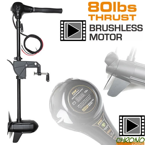 Moteur Electrique Fox Brushless Motor 80lbs 12V 1 Moteur Electrique Fox Brushless Motor 80lbs 12V