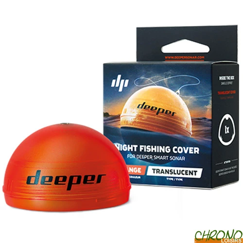 Couvercle Orange Fluo Deeper Pour Pêche De Nuit 1 Couvercle Orange Fluo Deeper Pour Pêche De Nuit