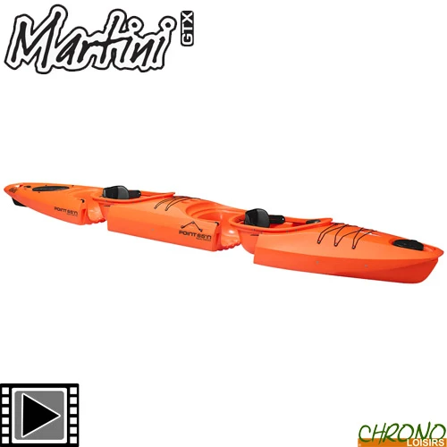 Kayak Point 65°N Martini GTX Duo Sit-On-Top Modulable Orange 2 Places 1 Kayak Point 65°N Martini GTX Duo Sit-On-Top Modulable Orange 2 Places