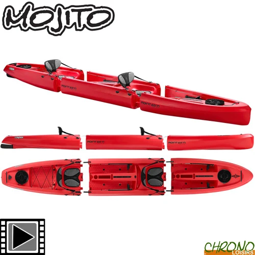 Kayak Point 65°N Mojito Duo Sit-On-Top Modulable Rouge 2 Places 1 Kayak Point 65°N Mojito Duo Sit-On-Top Modulable Rouge 2 Places