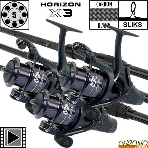 Ensemble Fox Horizon X3 10' 3lbs EOS 5000 (les 3) 1 Ensemble Fox Horizon X3 10' 3lbs EOS 5000 (les 3)